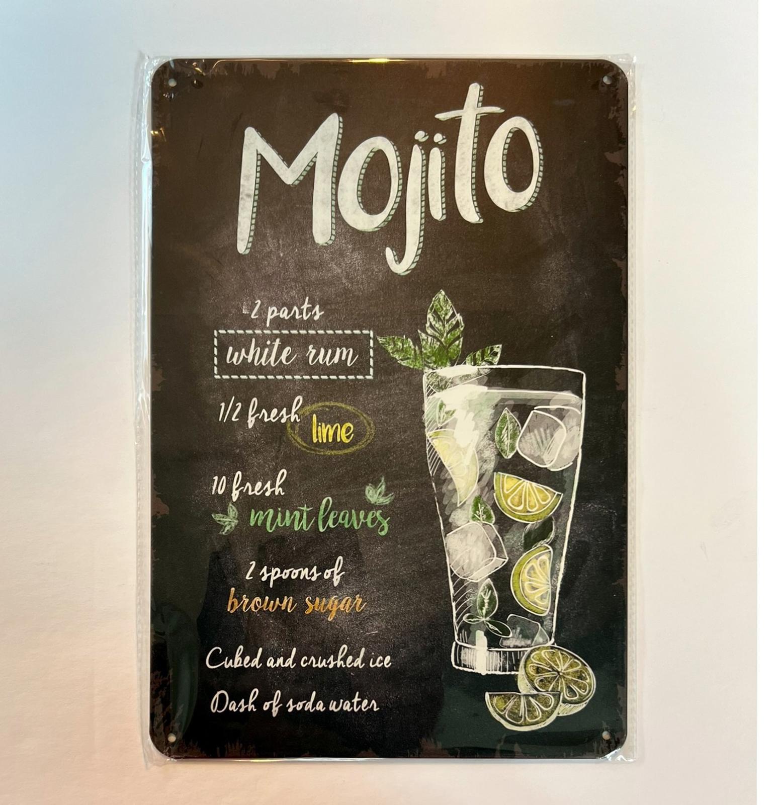 Mixed Drinks Mojito 8 x 12 Novelty Metal Sign New!