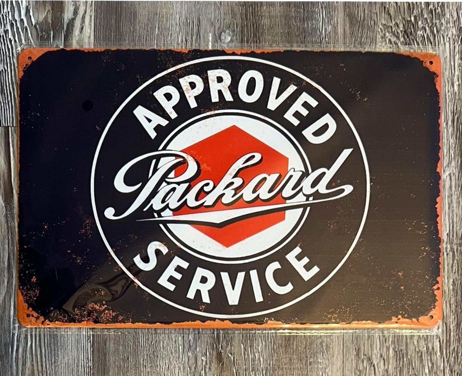 Approved Packard Service V8 8 x 12 Novelty Metal Sign New Shrink-wrapped