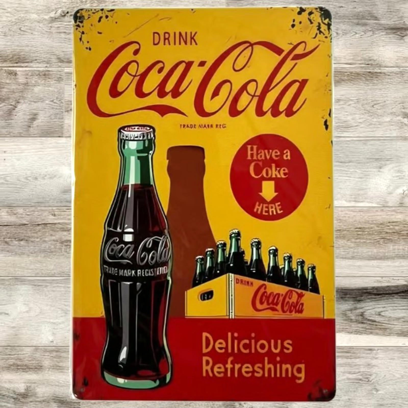 Coke Coca-Cola 8 x 12 Novelty Metal Sign Shrink-wrapped New!