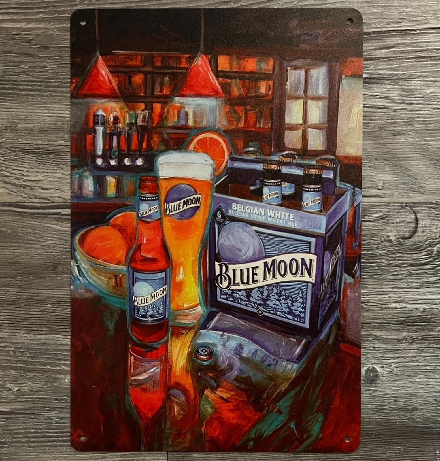 Blue Moon Beer 8 x 12 Vintage Novelty Metal Sign New!