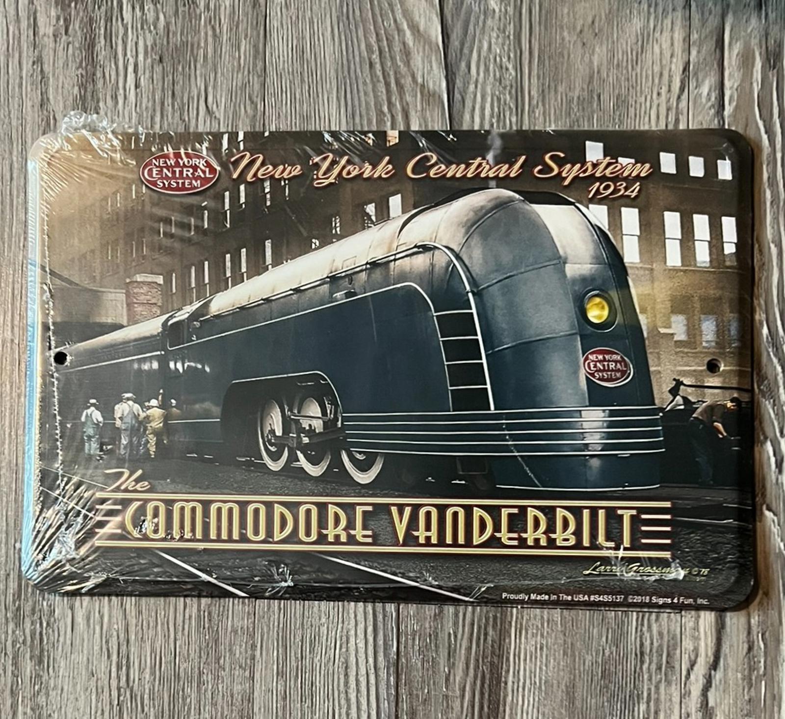 New York Central System Commodore Vanderbilt Train 8 x 12 Novelty Metal Sign
