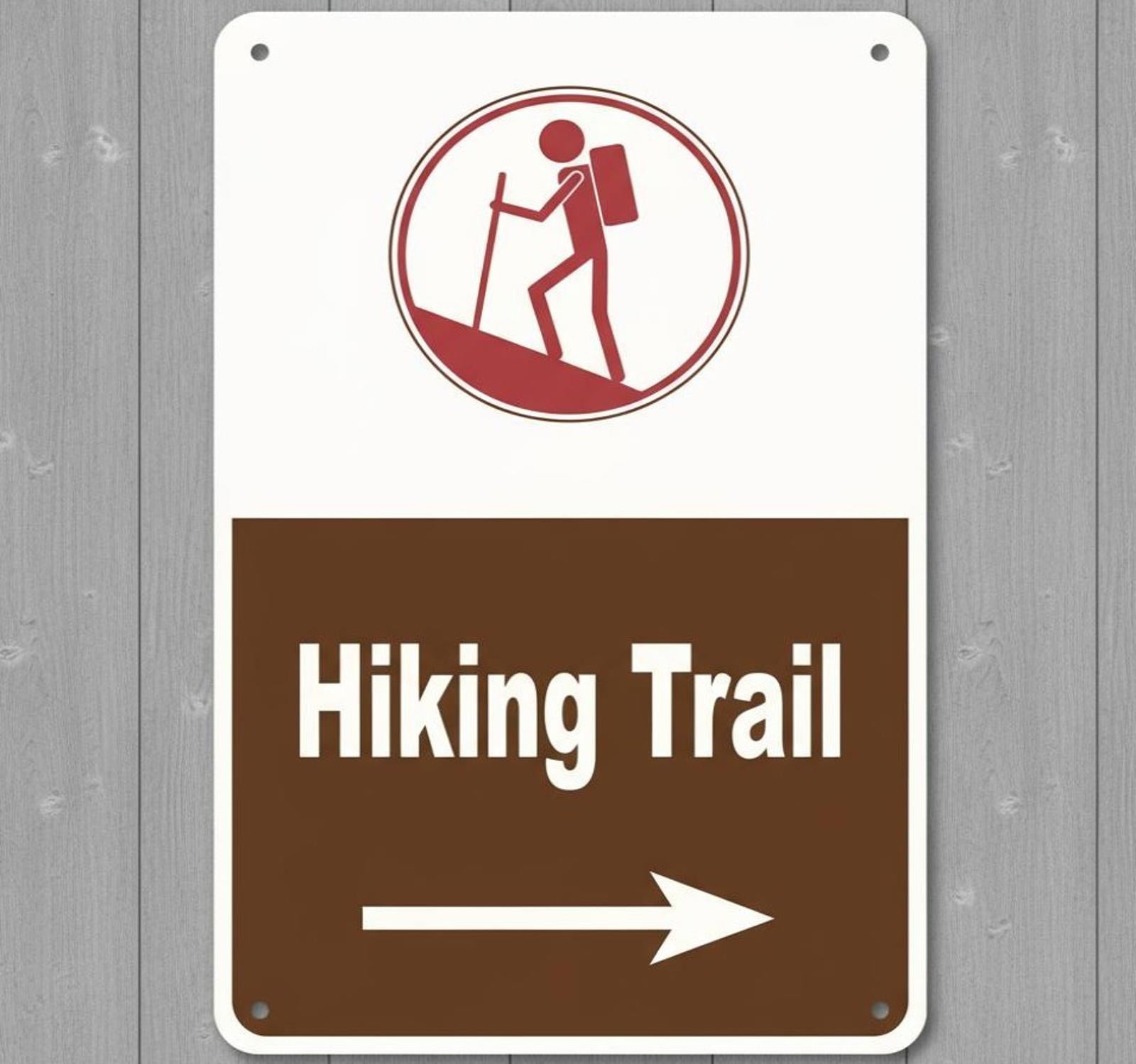 Hiking Trail 8 x 12 Novelty Metal Sign Made In USA New!