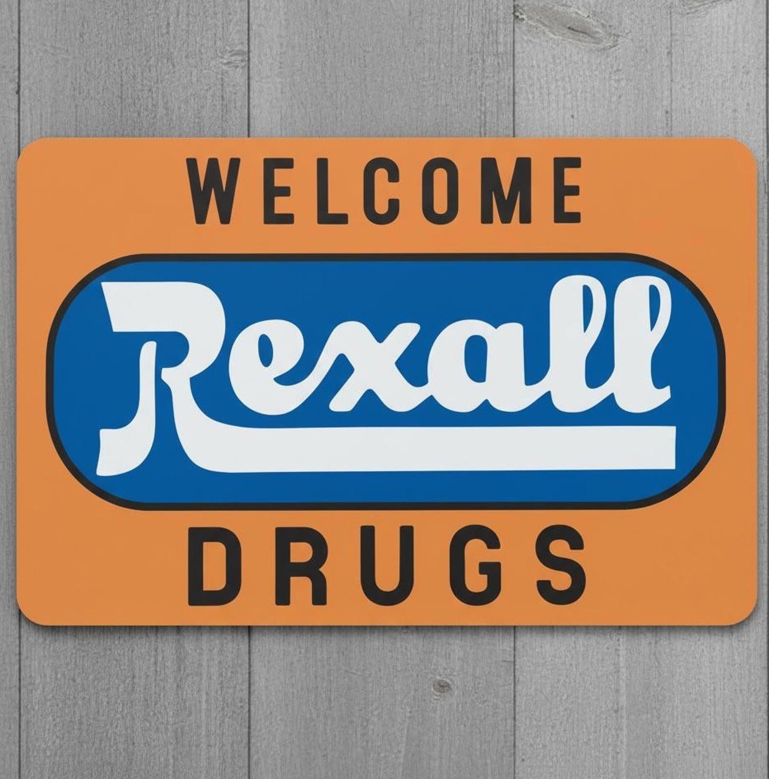 Rexall Drugs 9.5 x 8 Mouse Pad With Anti-Slip Rubber Backing Made In USA