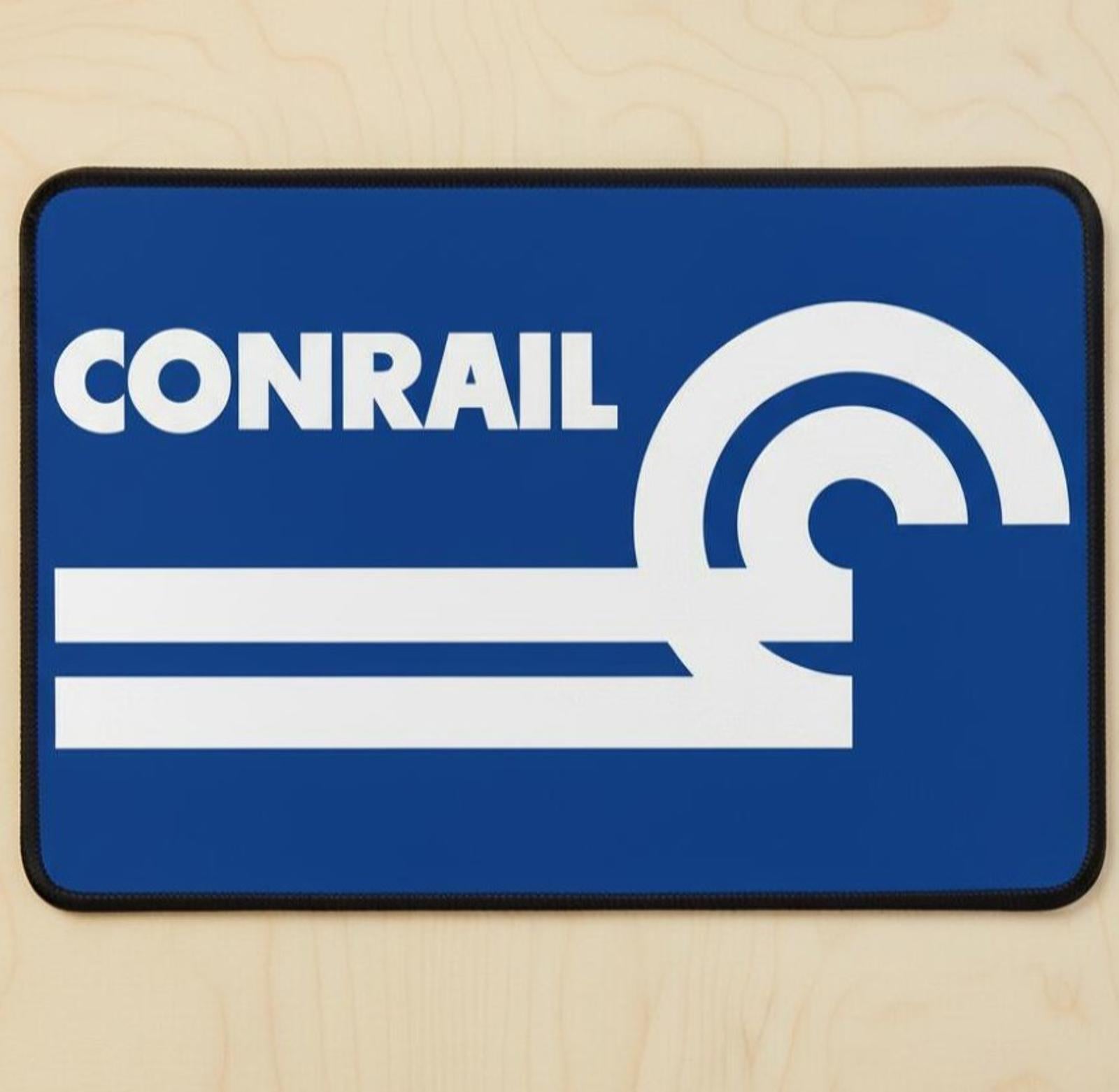 Conrail Railroad 9.5 x 8 Mouse Pad With Anti-Slip Rubber Backing Made In USA