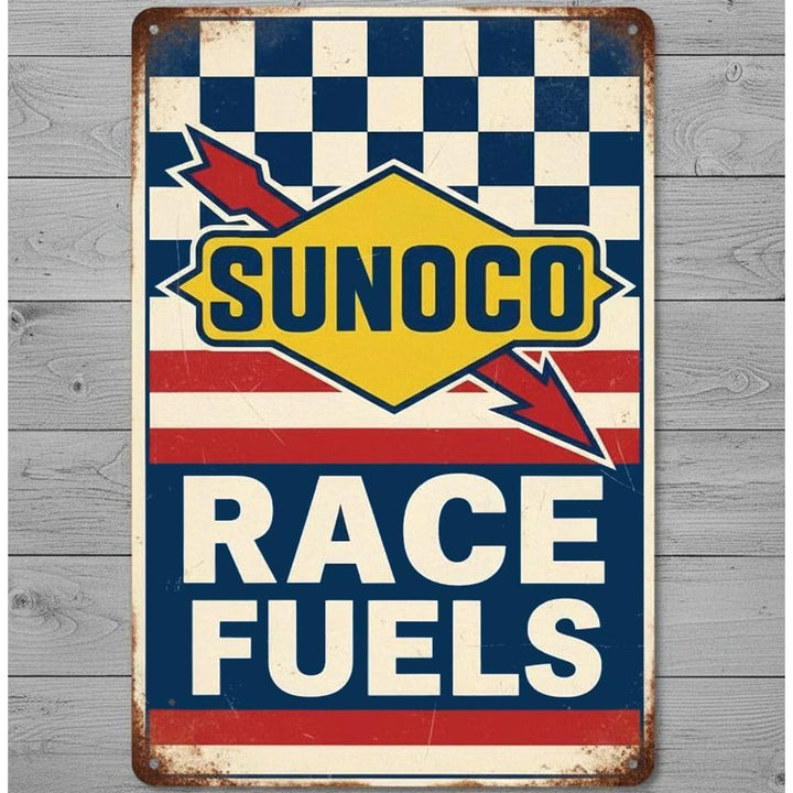 Sunoco Race Fuels 8 x 12 Novelty Metal Sign Shrink-Wrapped Made In USA ...