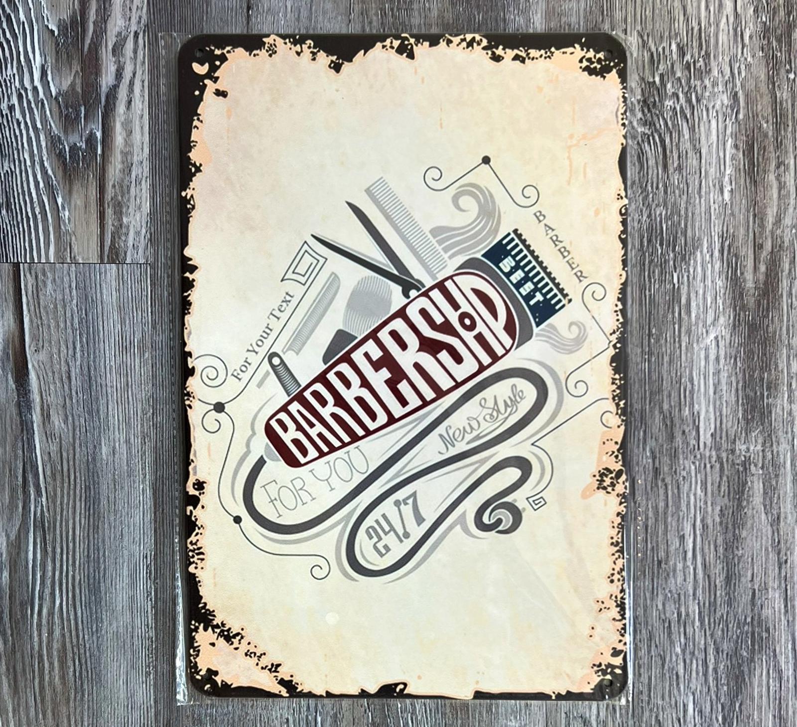 Best Barbershop For You 8 x 12 Vintage Novelty Metal Sign New!