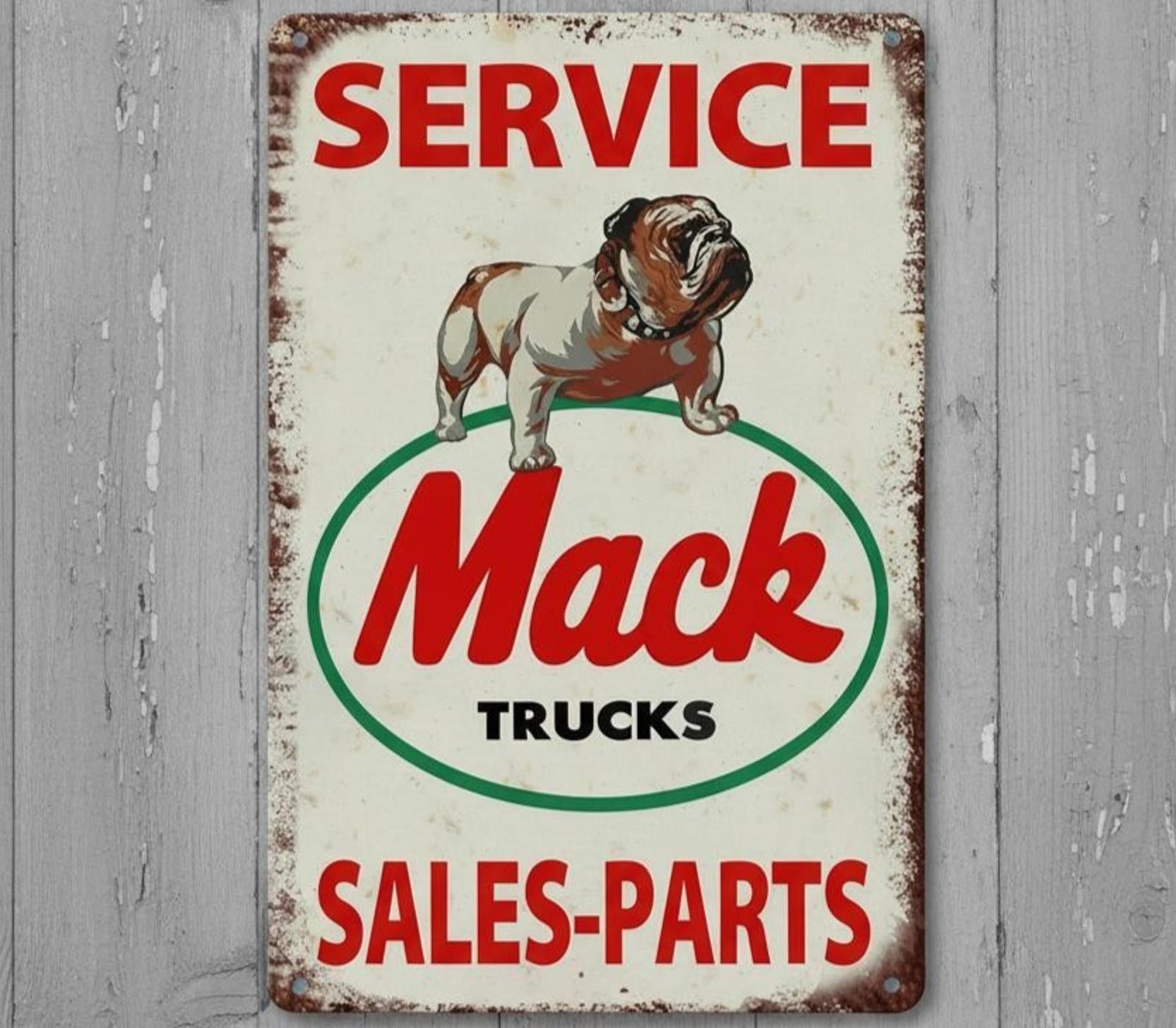 Mack Trucks Service Sales-Parts 8 x 12 Novelty Metal Sign Made In USA