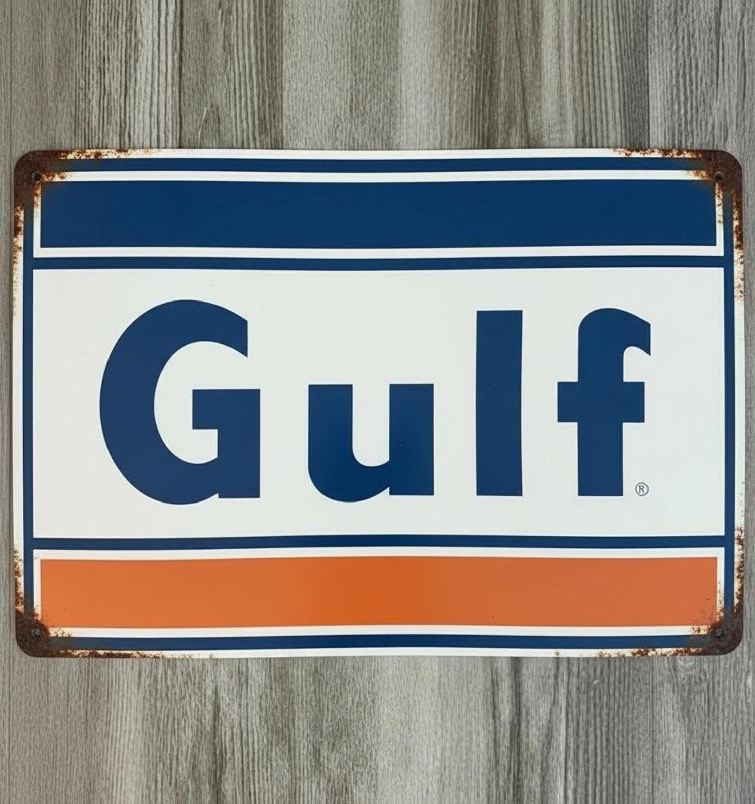 Gulf Gasoline 8 x 12 Vintage Style Novelty Metal Sign New!