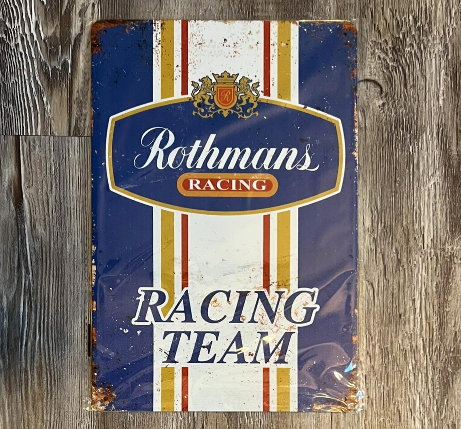 Rothmans Racing Team V8 8 x 12 Novelty Metal Sign New Shrink-wrapped