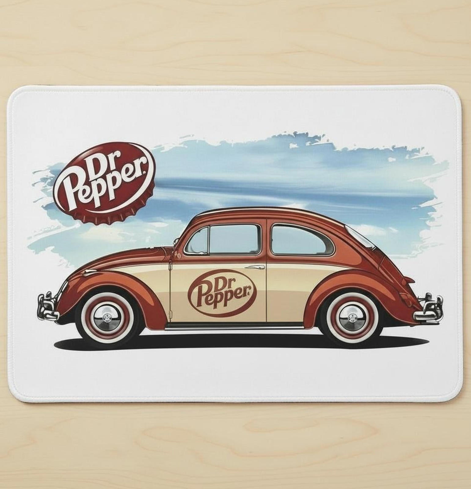 Dr Pepper 9.5 x 8 Mouse Pad With Anti-Slip Rubber Backing Made In USA