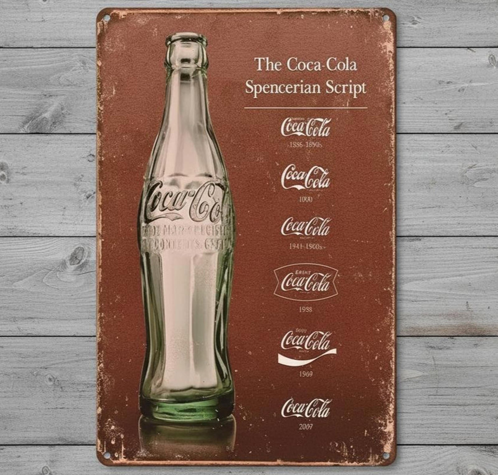 Coca-Cola Spencerian Script 8 x 12 Vintage Novelty Metal Sign Made In USA New!