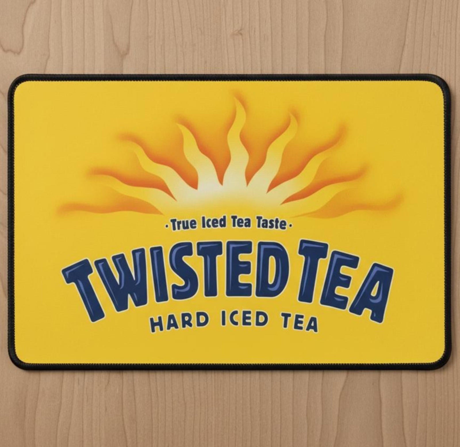Twisted Tea 9.5 x 8 Mouse Pad With Anti-Slip Rubber Backing Made In USA