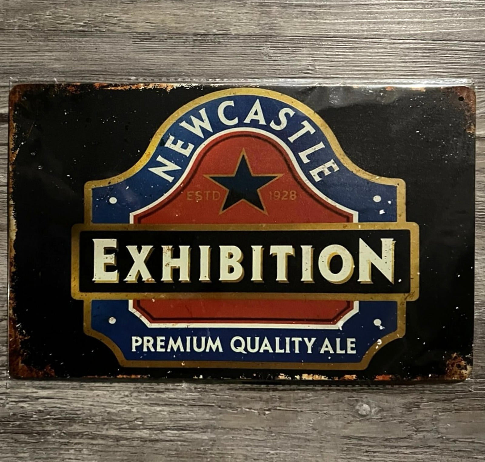 Newcastle Exhibition Premium Quality Ale 8 x 12 Vintage Novelty Metal Sign New!