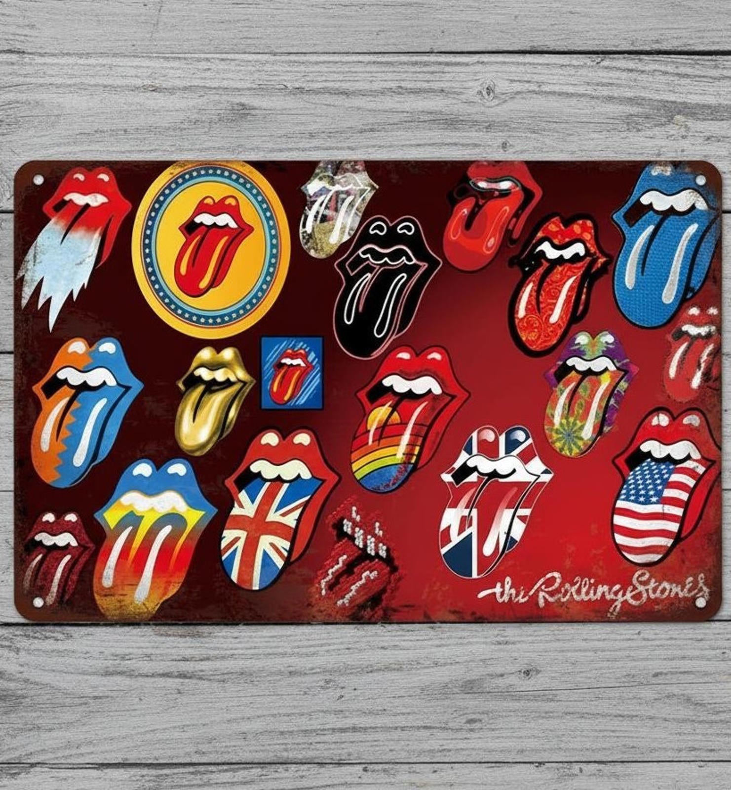 The Rolling Stones 8 x 12 Vintage Novelty Metal Sign Made In USA New!