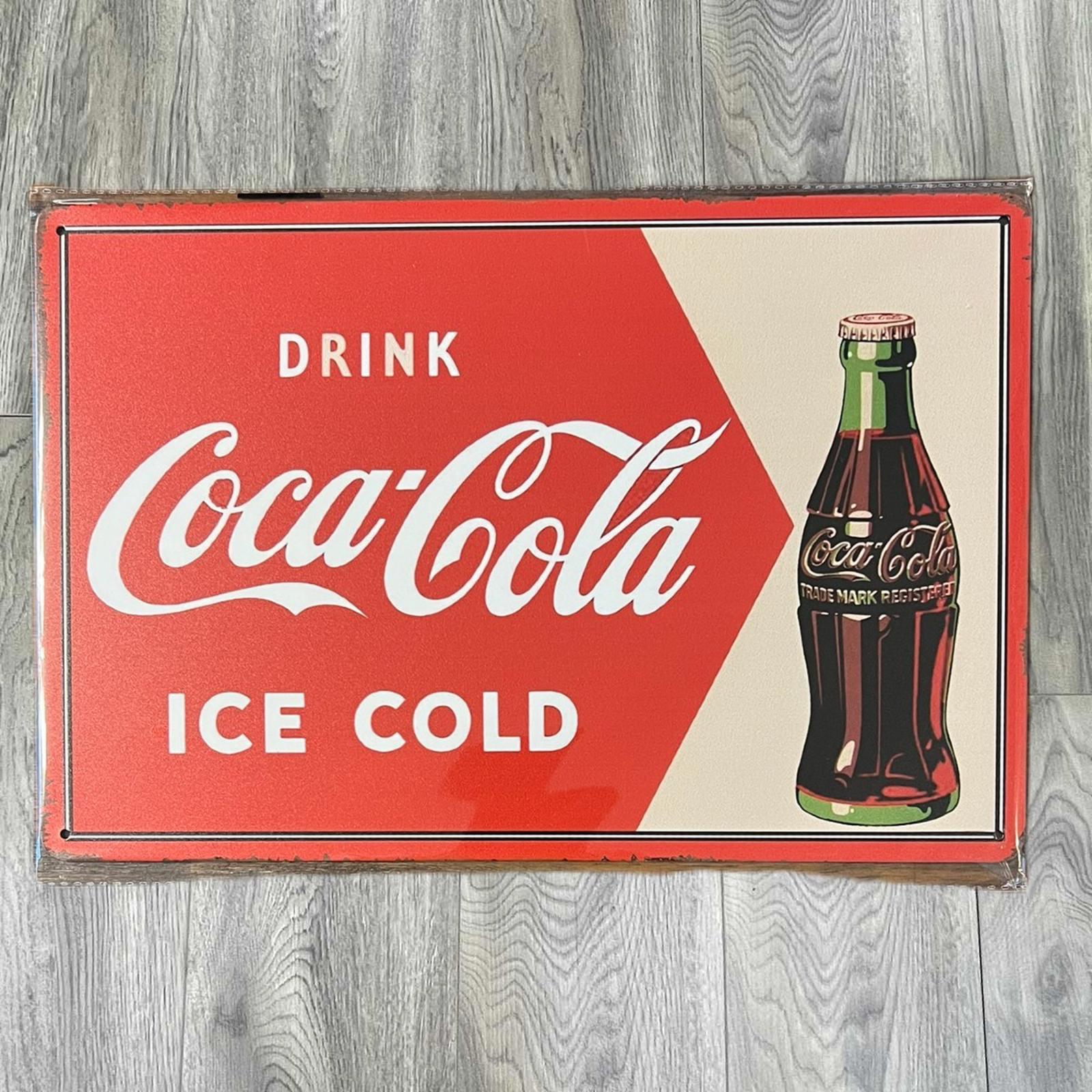 Drink Coca-Cola Ice Cold 8 x 12 Novelty Metal Sign Shrink-wrapped New!