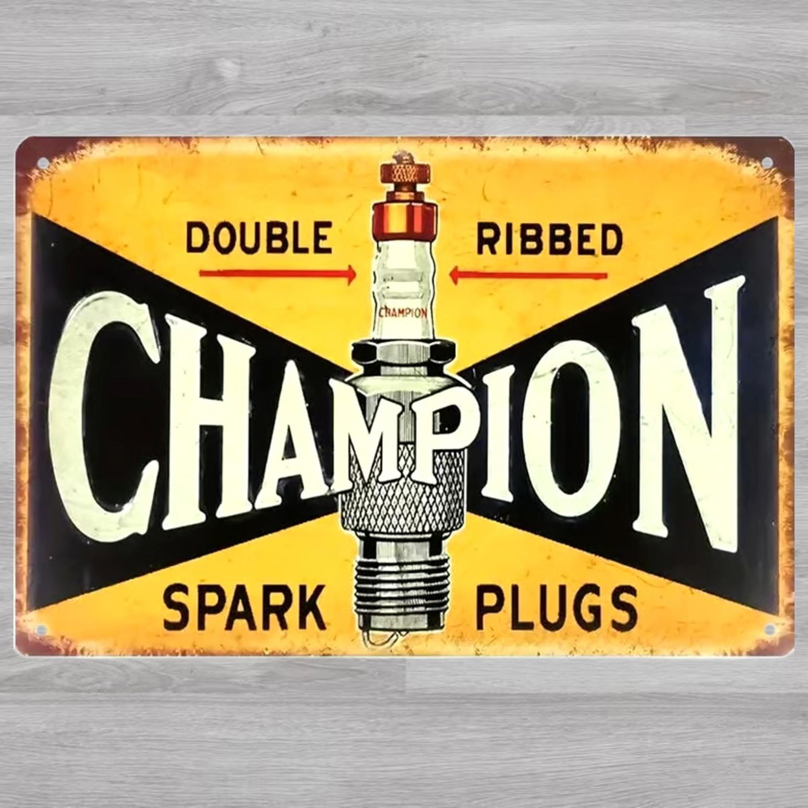 Champion Spark Plugs 8 x 12 Novelty Metal Sign Shrink-Wrapped New!