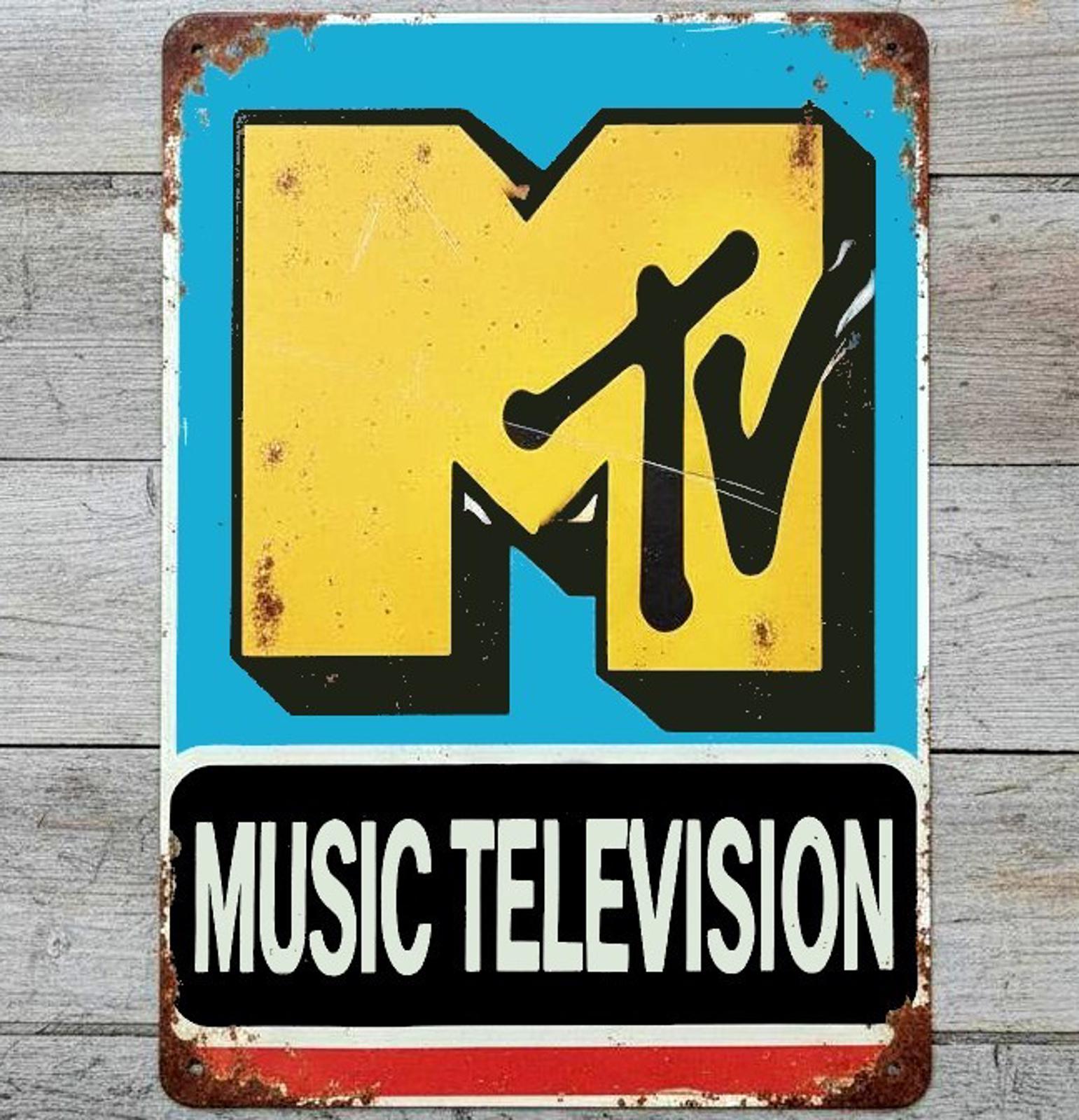 MTV Music Television 8 x 12 Vintage Novelty Metal Sign New!