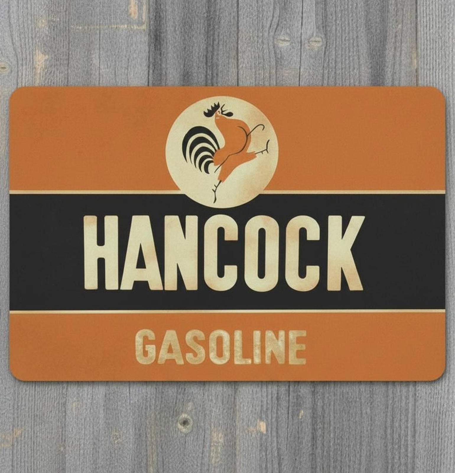Hancock Gasoline 9.5 x 8 Mouse Pad With Anti-Slip Rubber Backing Made In USA