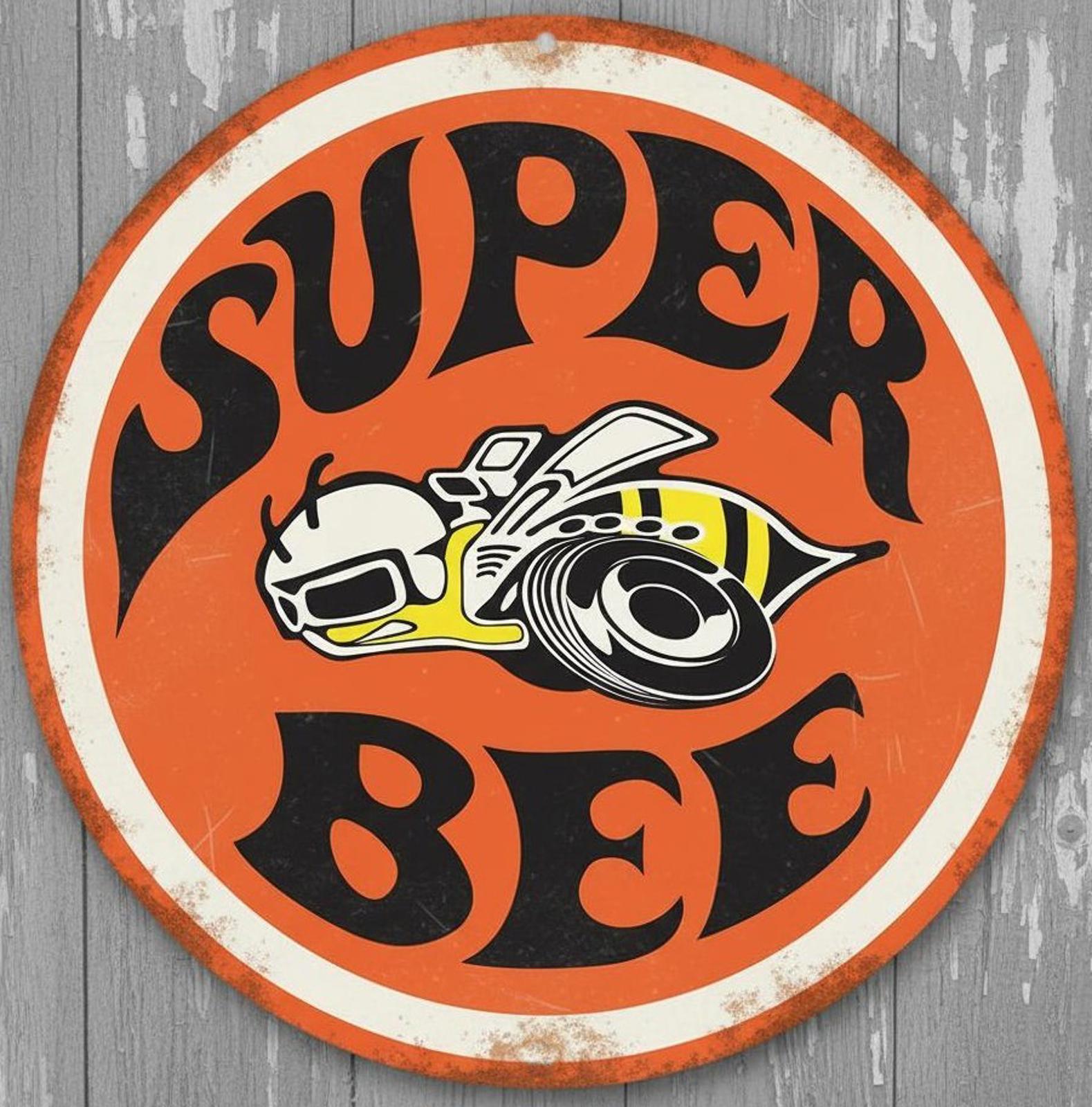 Dodge Super Bee 12" Diameter Vintage Novelty Metal Sign Made In USA