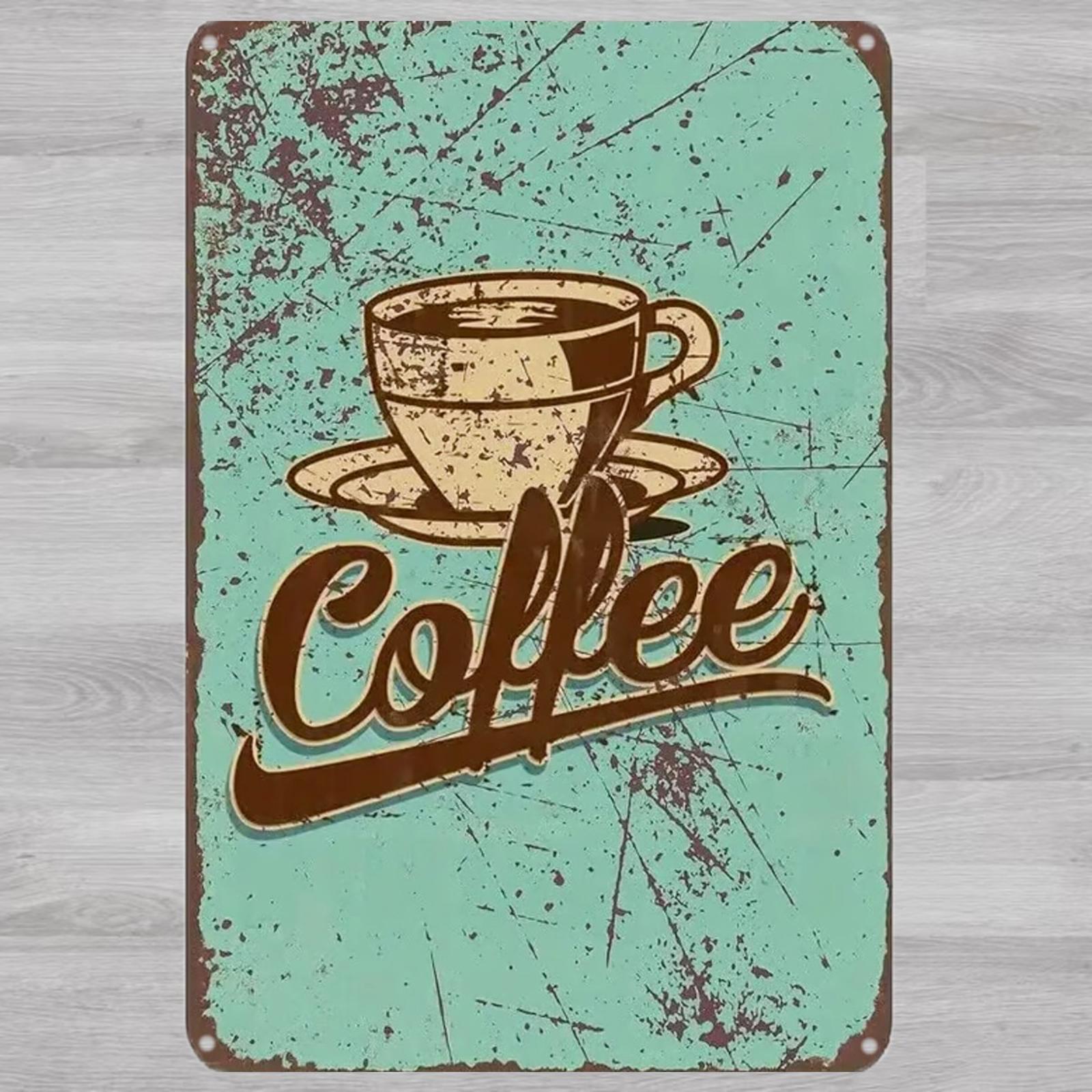 Coffee 8 x 12 Vintage Novelty Metal Sign New Shrink-wrapped