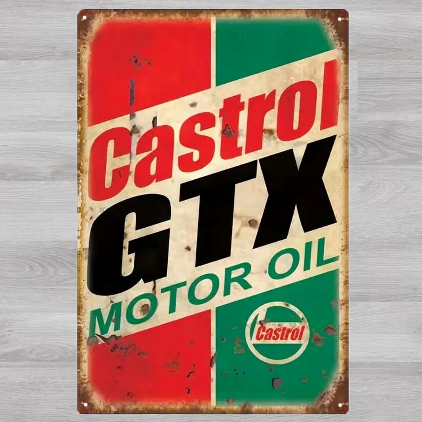 Castrol GTX Motor Oil 8 x 12 Novelty Metal Sign Shrink-Wrapped New!