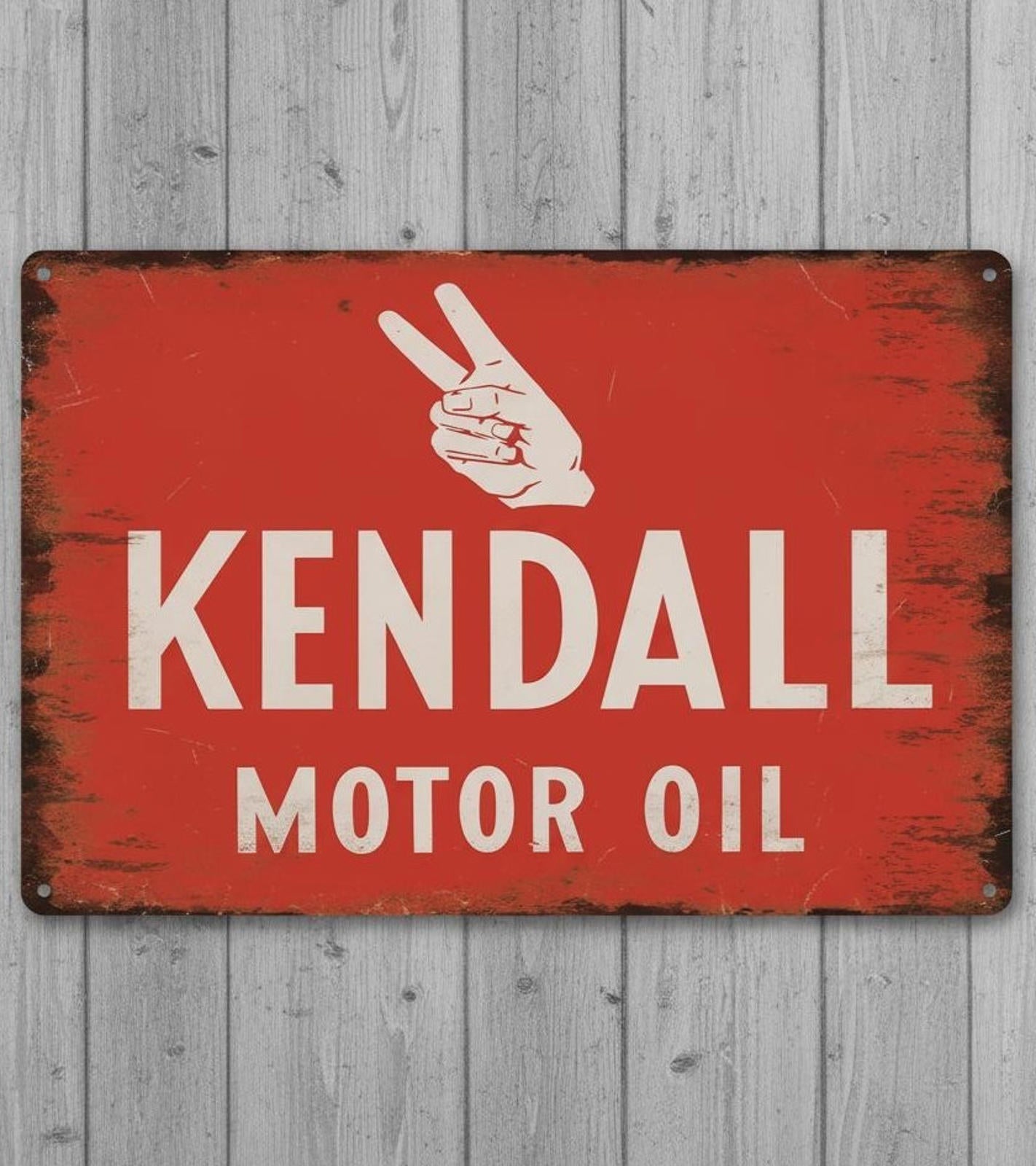Kendall Motor Oil 8 x 12 Novelty Metal Sign Made In USA New!