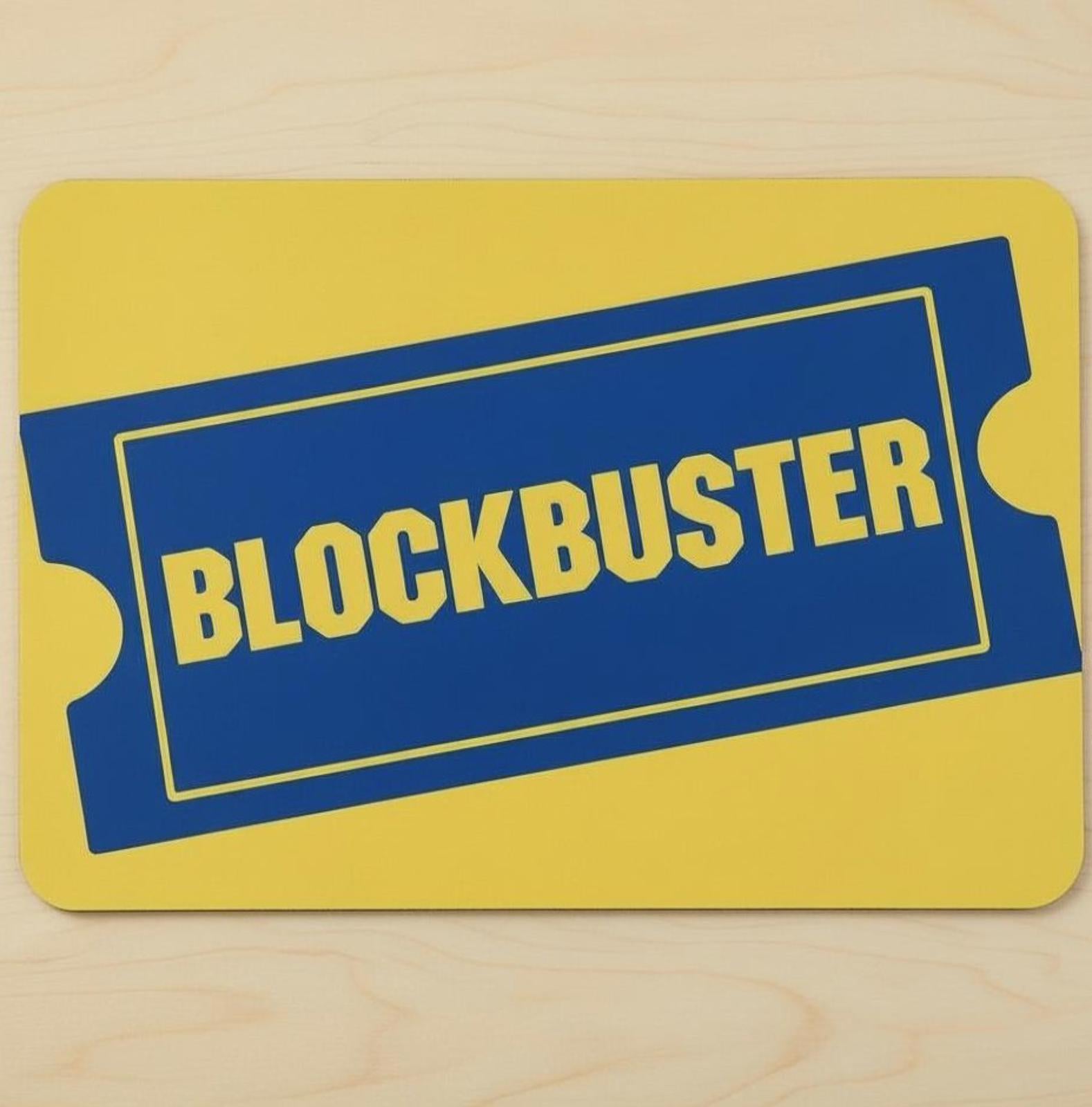 Blockbuster Video 9.5 x 8 Mouse Pad With Anti-Slip Rubber Backing Made In USA