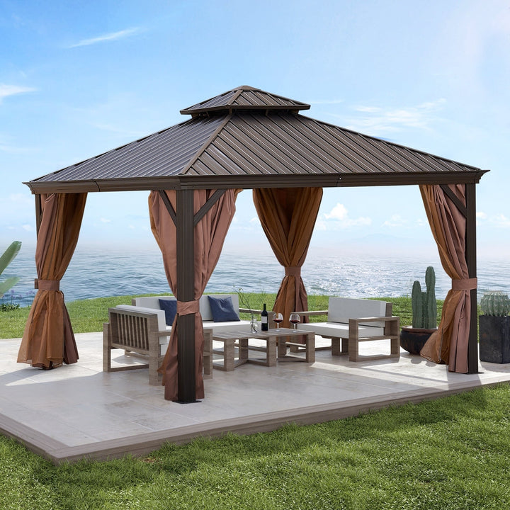 Brown Gazebo (Powder Coated) Style Your Walls 12*12FT
