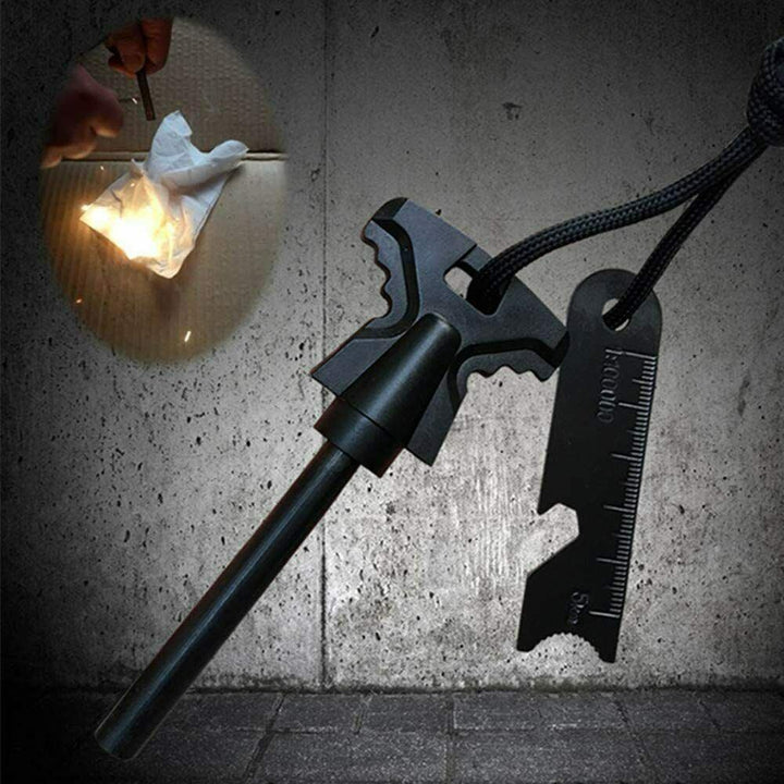 Fire Starter Flint Steel Striker Ferro Rod Waterproof Firesteel Camping Lighter Style Your Walls default