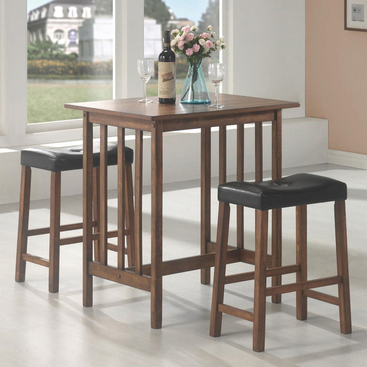 Brown 3-Piece Counter Dining Set Style Your Walls as Pic