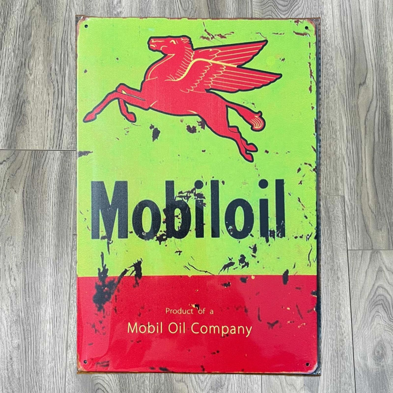 Mobiloil Mobil Oil Company 8 x 12 Novelty Metal Sign Shrink-Wrapped New!