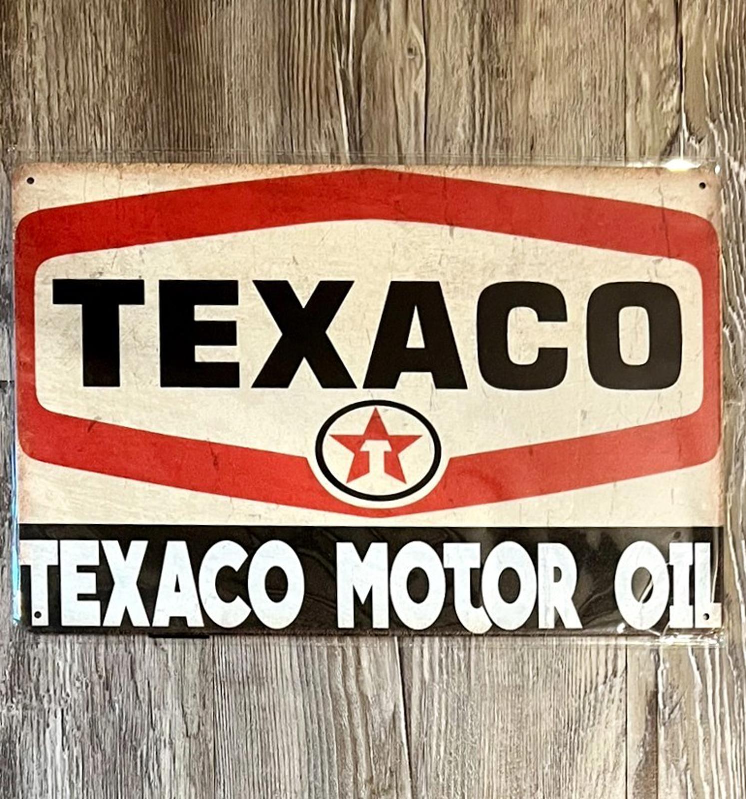 Texaco Motor Oil 8 x 12 Novelty Metal Sign Shrink-Wrapped New!