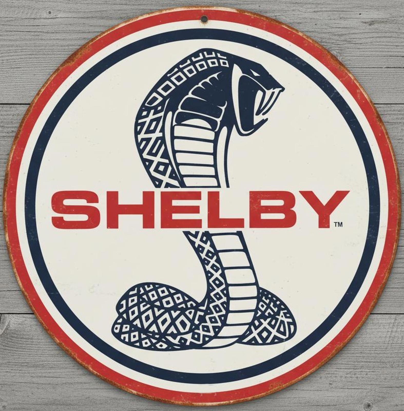 Ford Shelby 8" Diameter Vintage Novelty Metal Sign Made In USA