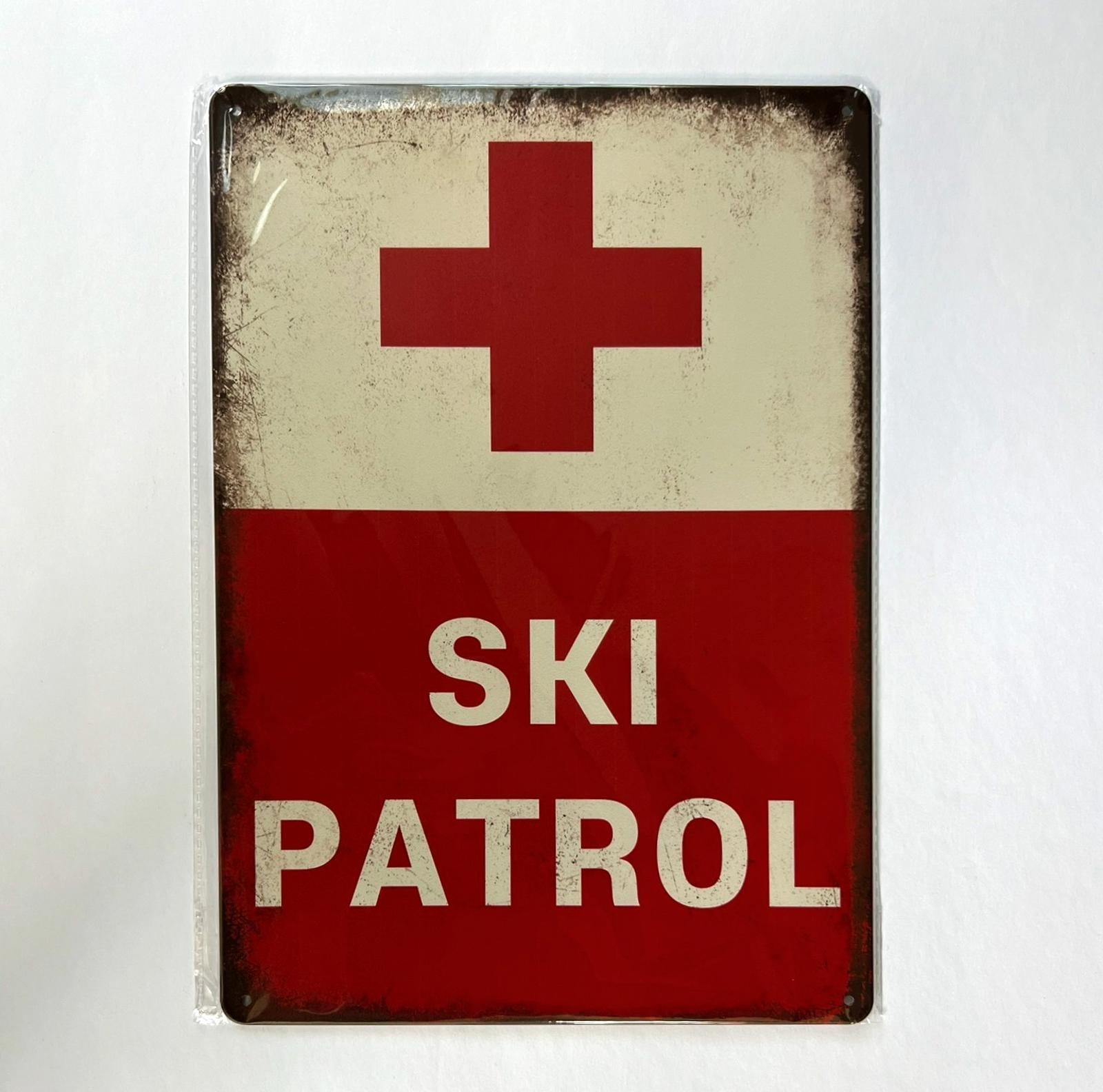 Ski Patrol 8 x 12 Novelty Metal Sign Shrink-Wrapped New!