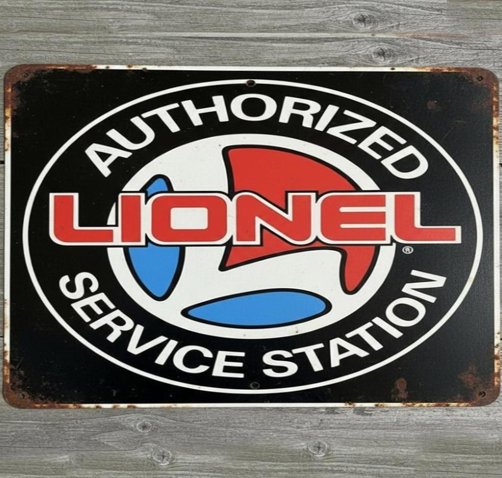Lionel Authorized Service Station 8 x 12 Novelty Metal Sign\Made In USA
