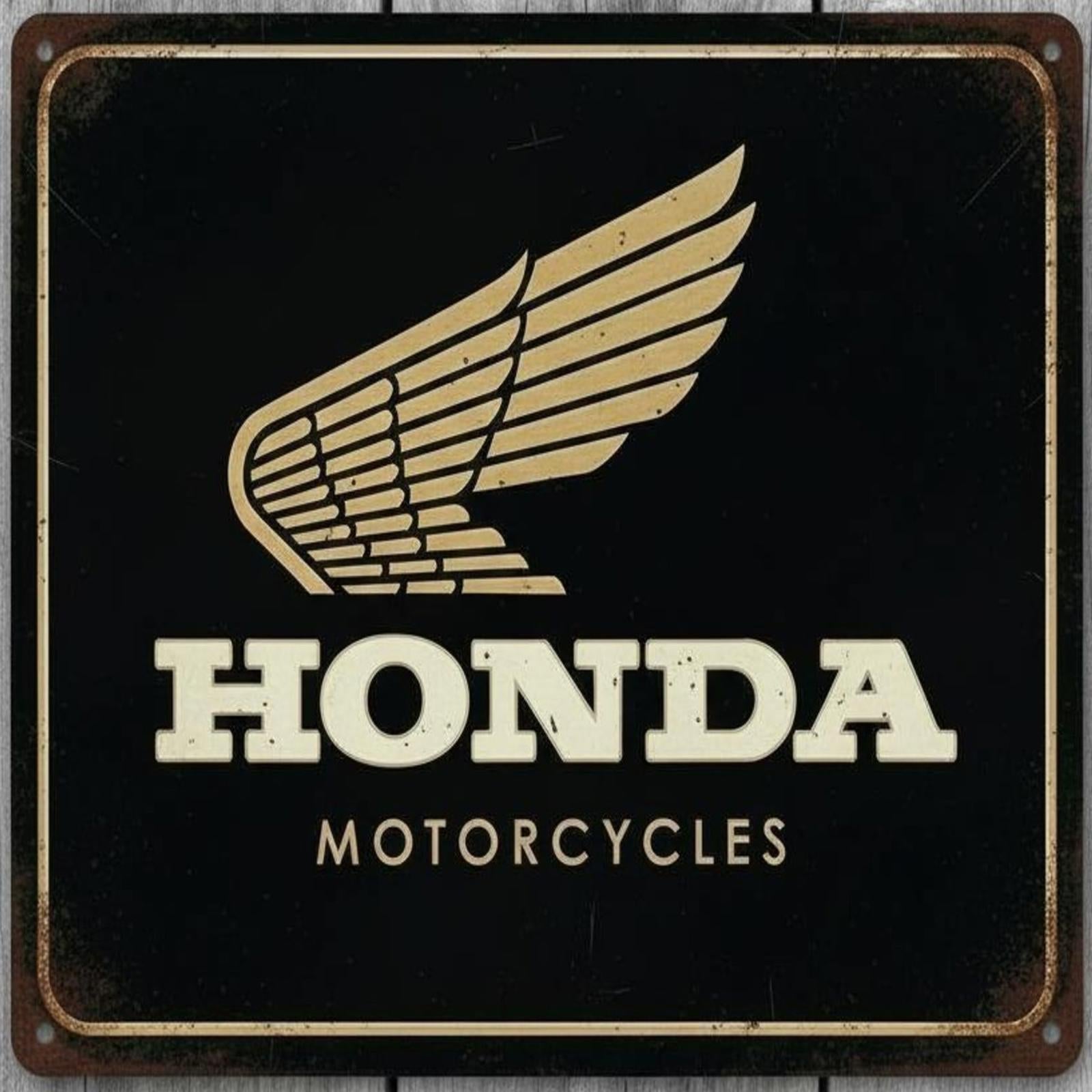 Honda Motorcycles 12 x 12 Square Vintage Novelty Metal Sign Made In USA