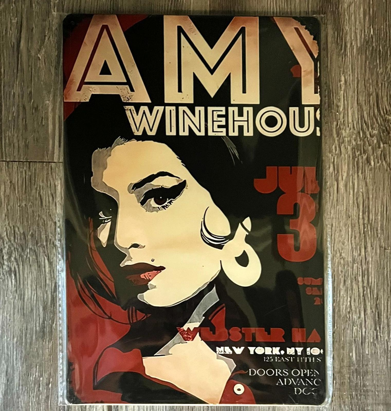 Amy Winehouse 8 x 12 Novelty Metal Sign Shrink-Wrapped New!