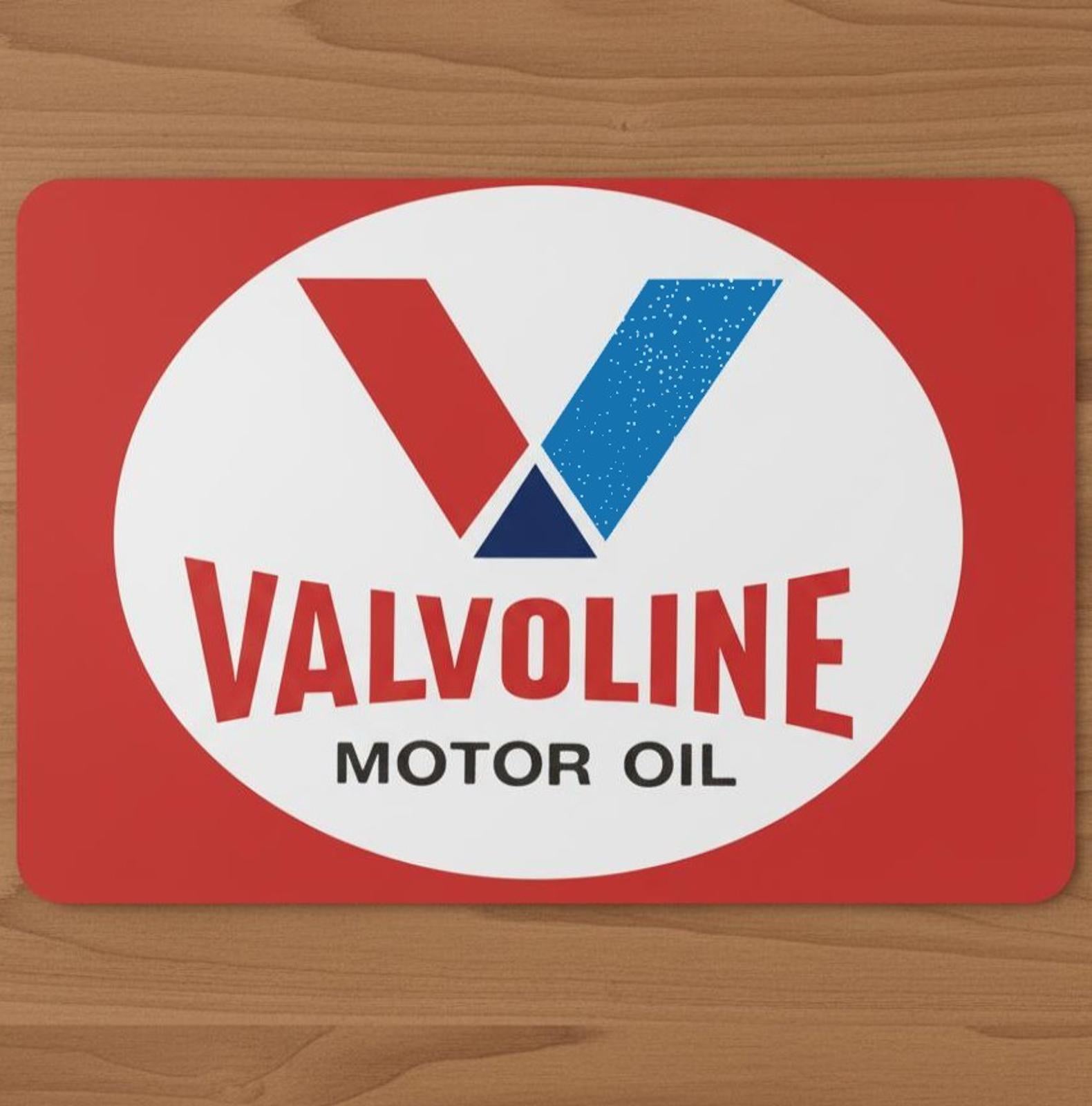 Valvoline Motor Oil 9.5 x 8 Mouse Pad With Anti-Slip Rubber Backing Made In USA