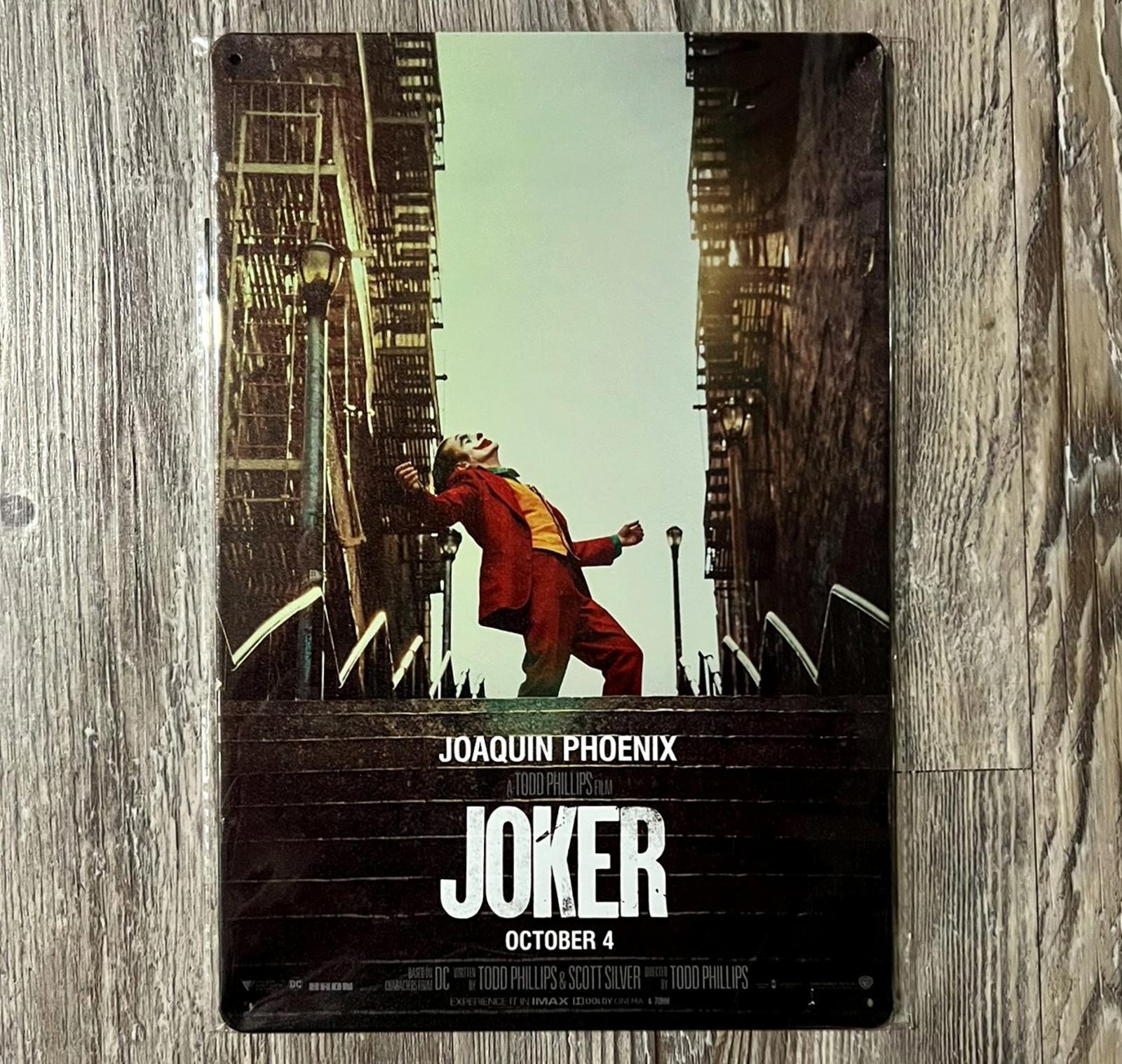 Joaquin Phoenix Joker Movie 8 x 12 Novelty Metal Sign Shreink-Wrapped New!