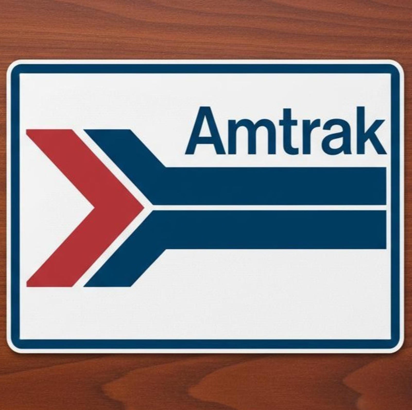 Amtrak Railroad 9.5 x 8 Mouse Pad With Rubber Backing Made In USA