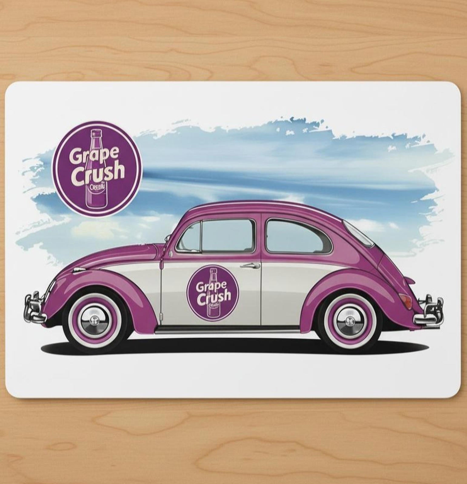 Grape Crush 9.5 x 8 Mouse Pad With Anti-Slip Rubber Backing Made In USA