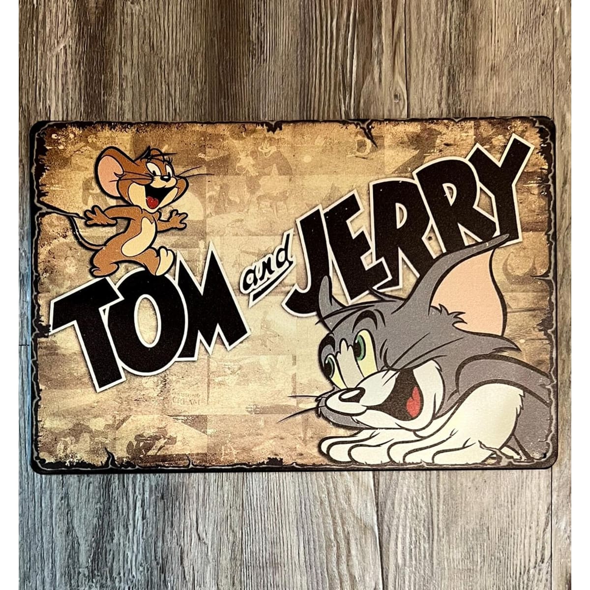 Jerry Sign Tom and Jerry 8 x 12 Novelty Metal Sign Shrink-Wrapped Made In USA New ...