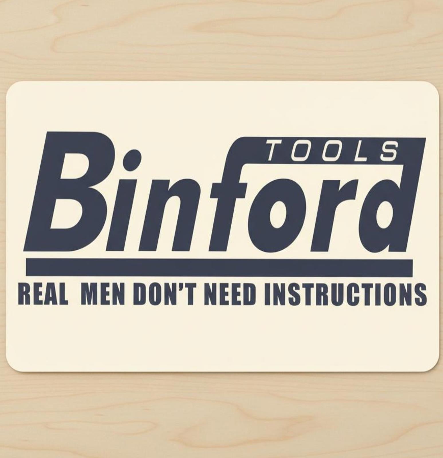 Binford Tools 9.5 x 8 Mouse Pad With Anti-Slip Rubber Backing Made In USA