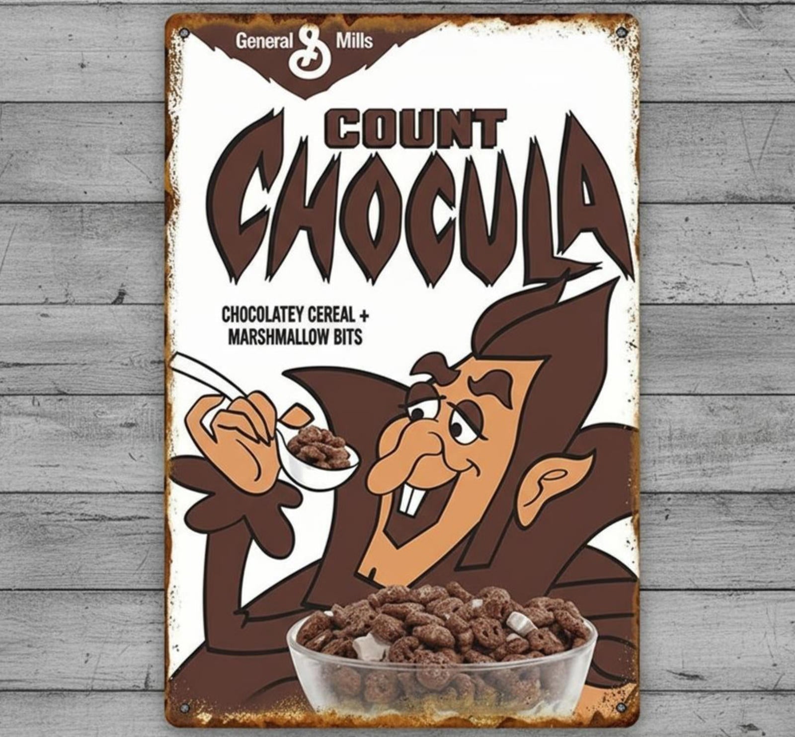 Count Chocula Cereal 8 x 12 Vintage Novelty Metal Sign New!