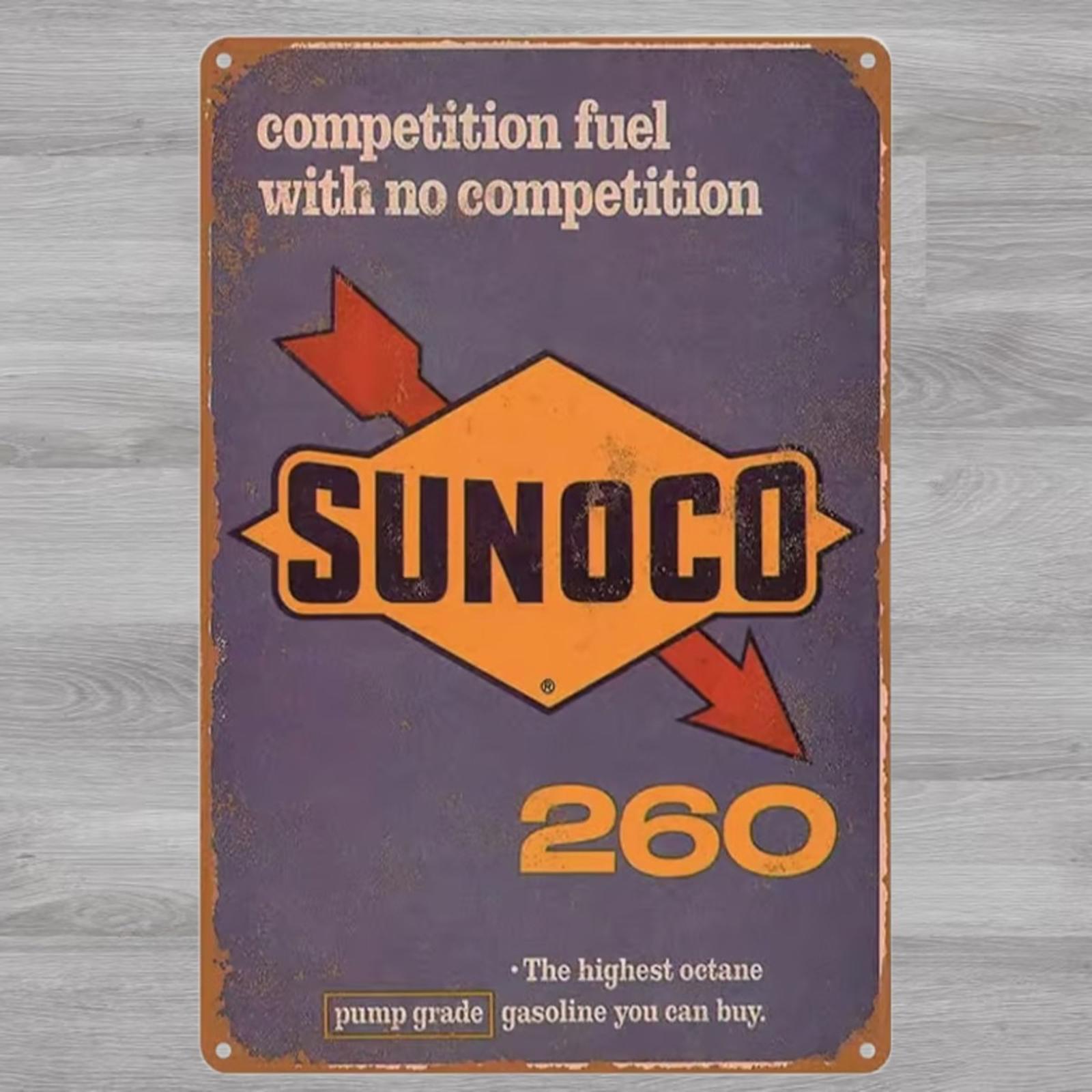 Sunoco 260 Gasoline 8 x 12 Novelty Metal Sign Shrink-Wrapped New!