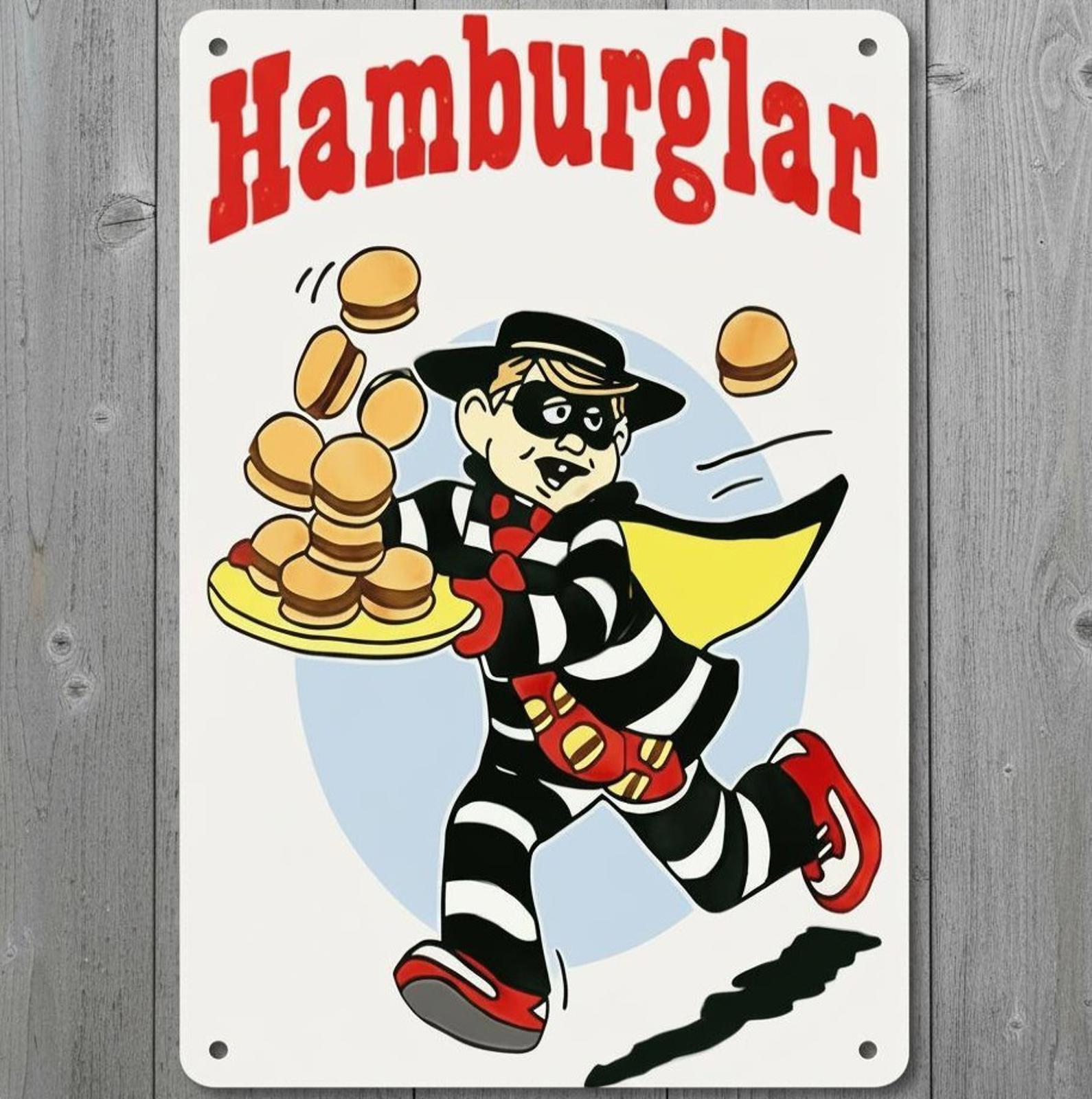 Hamburglar 8 x 12  Novelty Metal Sign Made In USA New!
