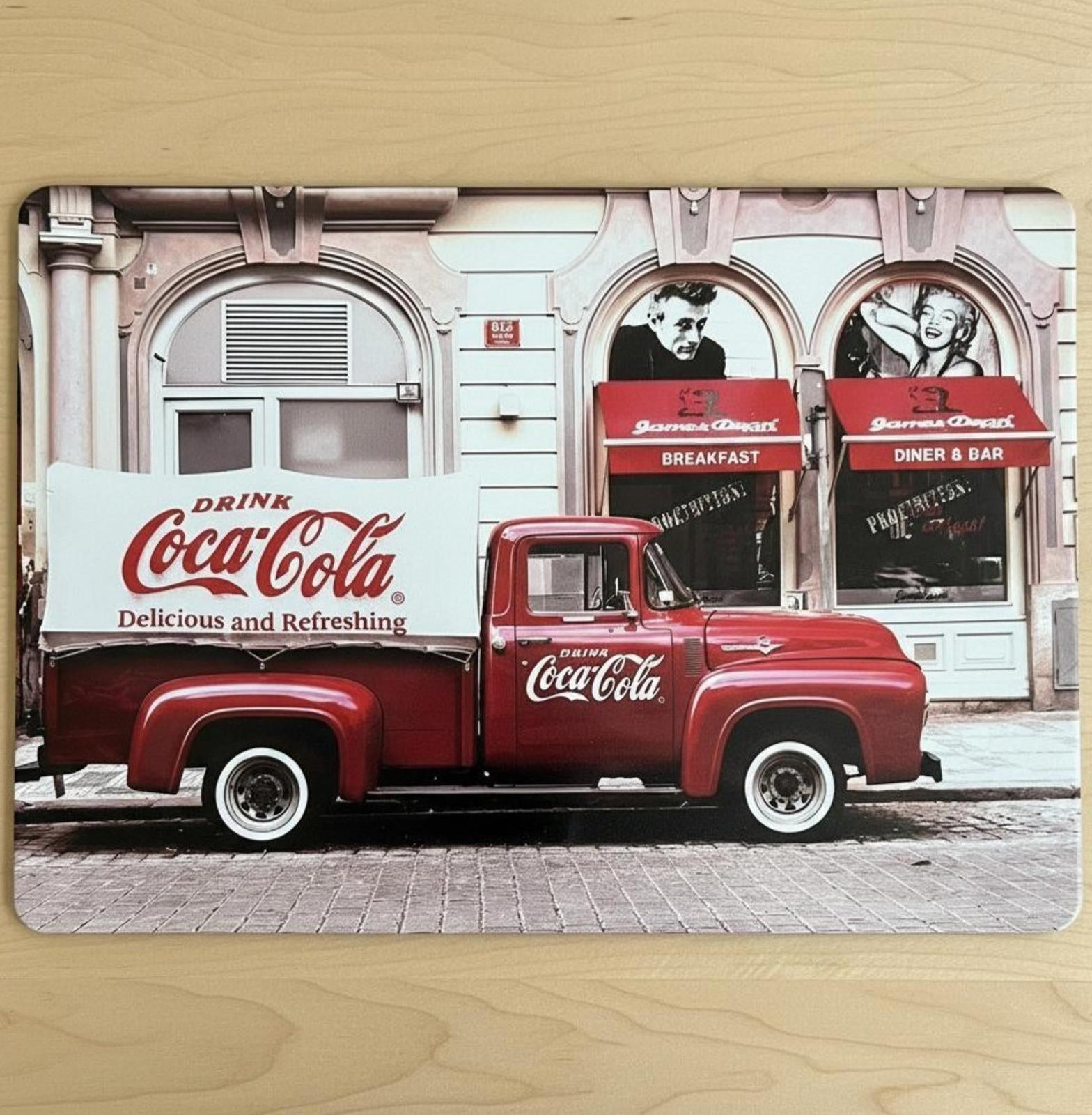 Coca-Cola 9.5 x 8 Mouse Pad With Anti-Slip Rubber Backing Made In USA