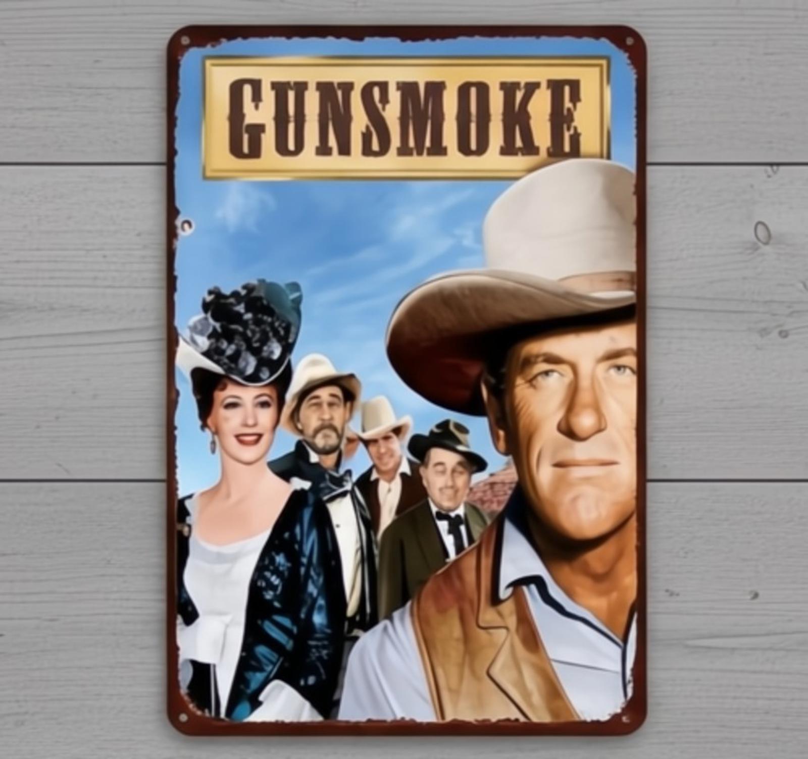 Gunsmoke 8 x 12 Vintage Novelty Metal Sign Made In USA New!