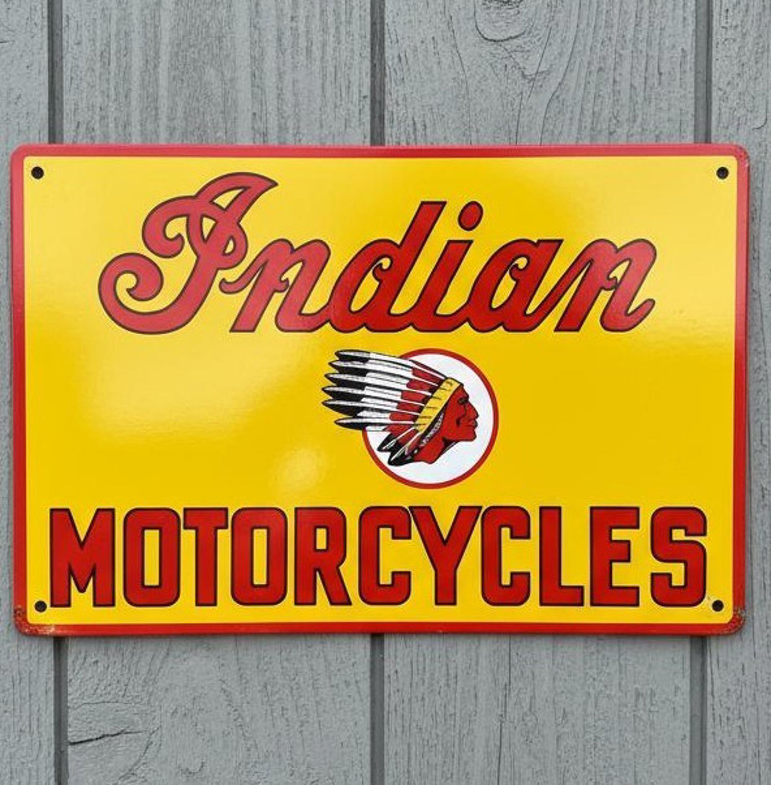 Indian Motorcycles 8 x 12 Novelty Metal Sign Made In USA
