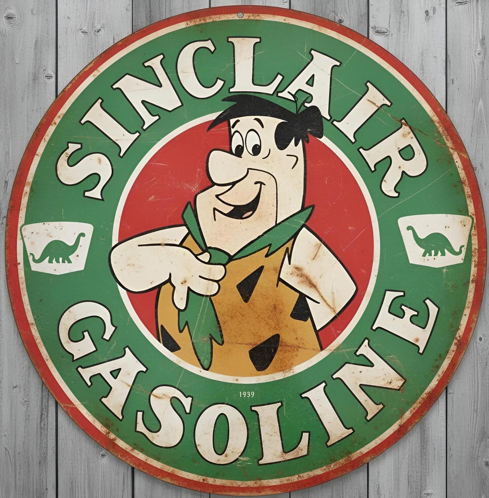 Sinclair Gasoline 12" Diameter Vintage Novelty Metal Sign Made In USA